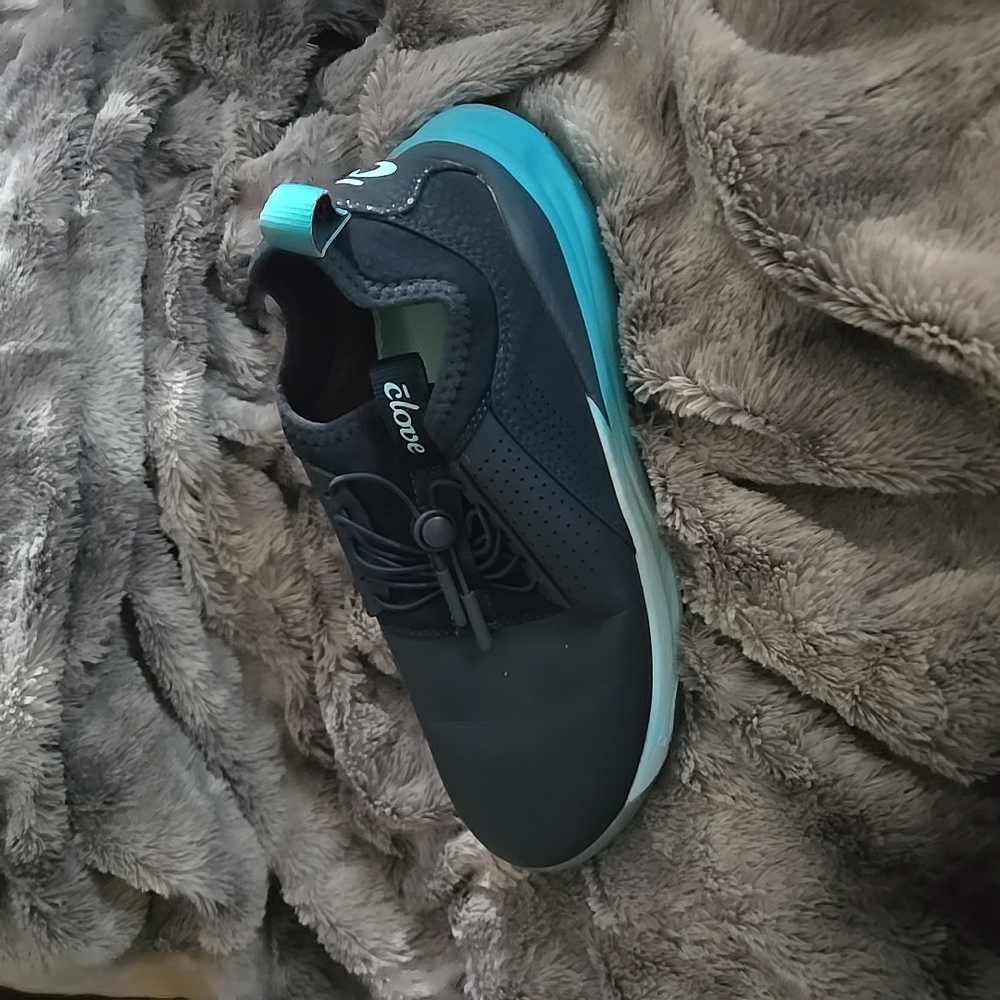 Women's Navy Blue and Turquoise Sneakers with QSlip Ons and Slip Resistant Sole